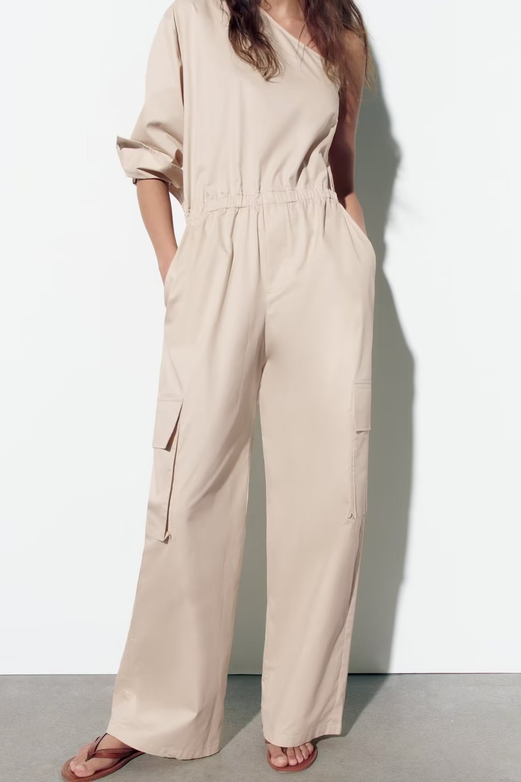 Personalized Street Jumpsuit Spring Trousers Tooling Solid Color Simple Casual Pants Women