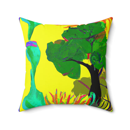 "Colisión de la belleza de la naturaleza" - The Alien Square Pillow