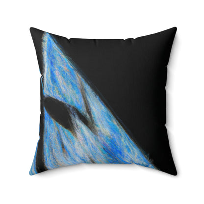 "El velero azul y las velas blancas: Una aventura de libertad en el mar" - The Alien Square Pillow