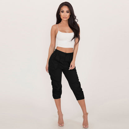 Women Clothing Casual Cropped Pants Workwear Harem Pants