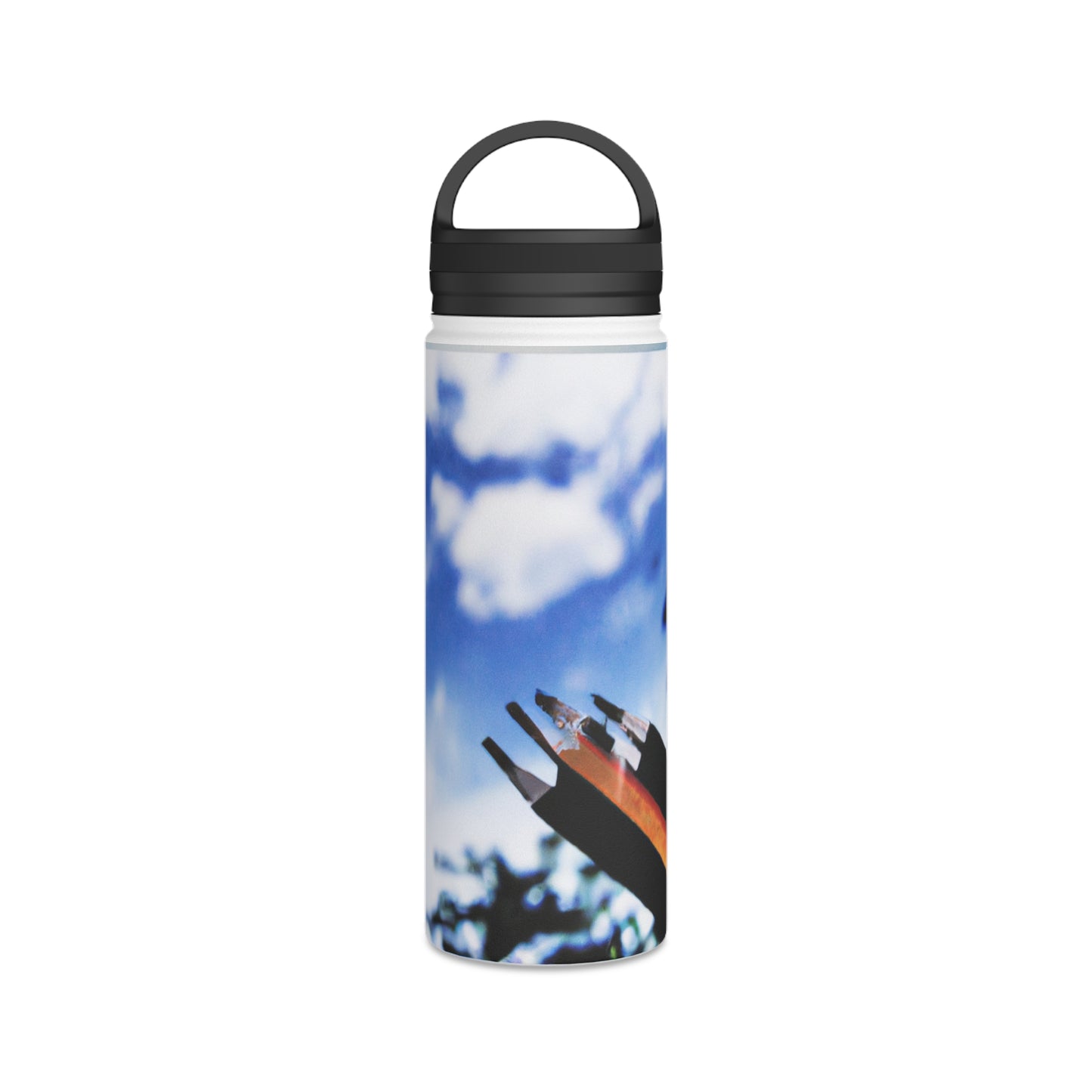 "Colors of Home: Exploring Place Through Art" - The Alien Stainless Steel Water Bottle, Handle Lid