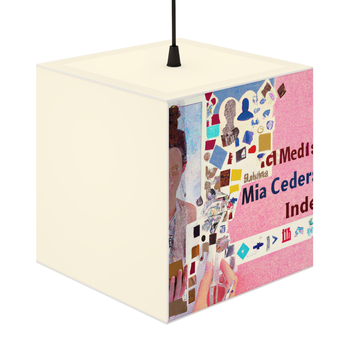 „Aufbau einer Online-Identität: Eine Social-Media-Collage“ – Die Alien Light Cube Lampe