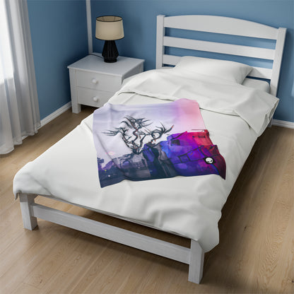 "Exploring Photographs in Color" - The Alien Velveteen Plush Blanket