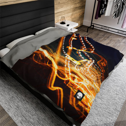 "Chaotic Disruption: An Abstract Exploration" - The Alien Velveteen Plush Blanket