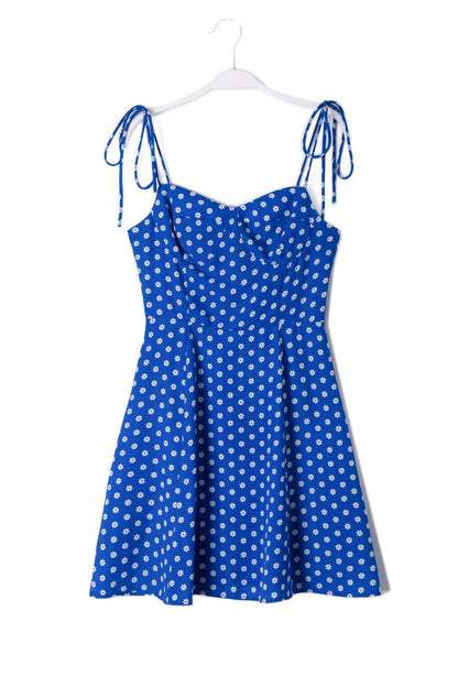 Vestido de tirantes delgado estampado de mujer Summer Wind