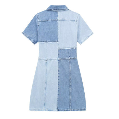 Sommer Frauen Kleidung Abnehmen Hohe Taille Design Retro Denim Overalls Kleid