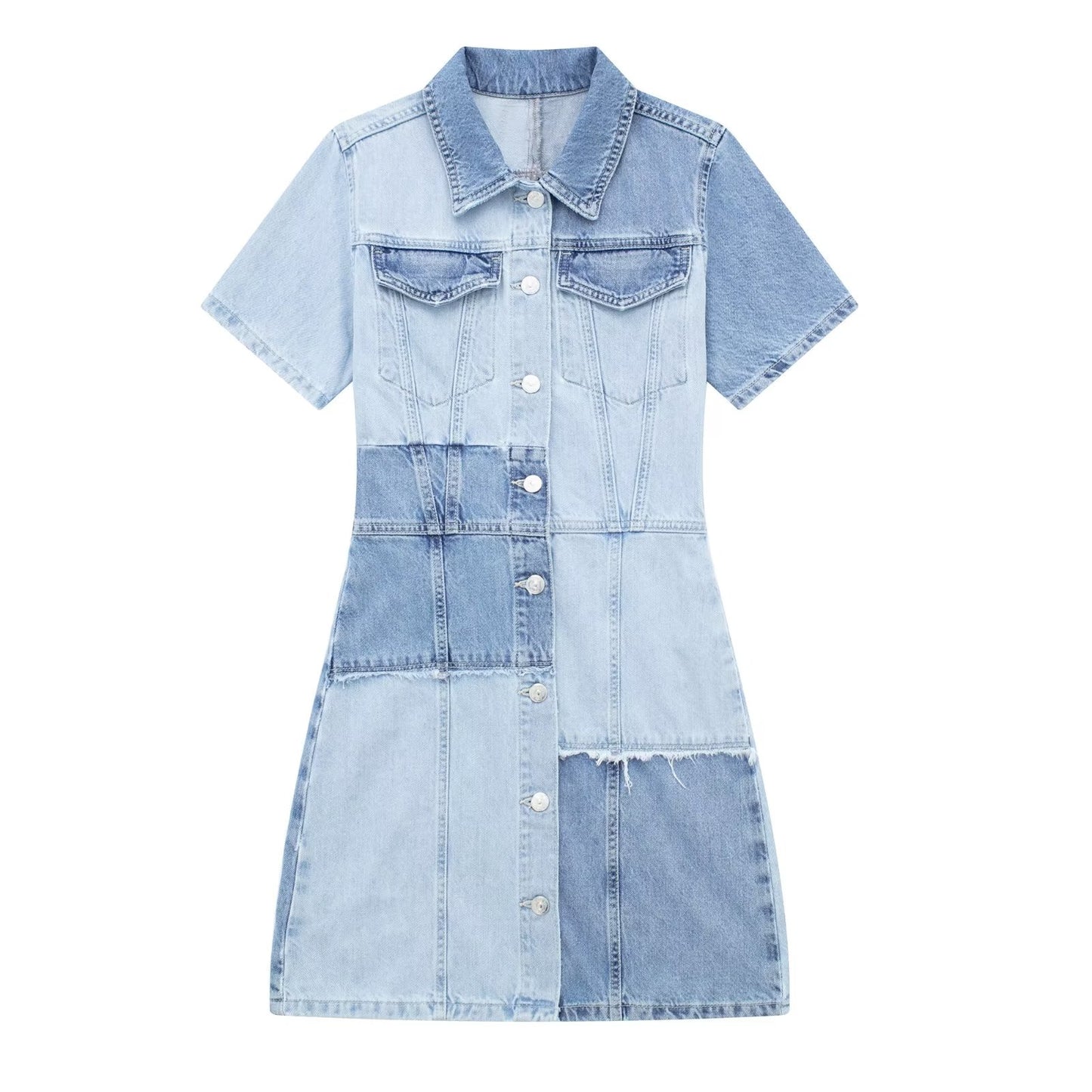 Summer Women Clothes Slimming High Waist Design Retro Denim Overalls Dress