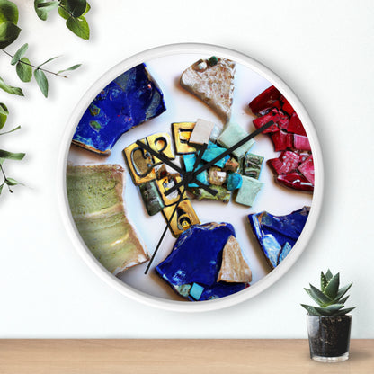 "A Mosaic of Resilience: A Creative Exploration of Strength and Endurance" - The Alien Wall Clock