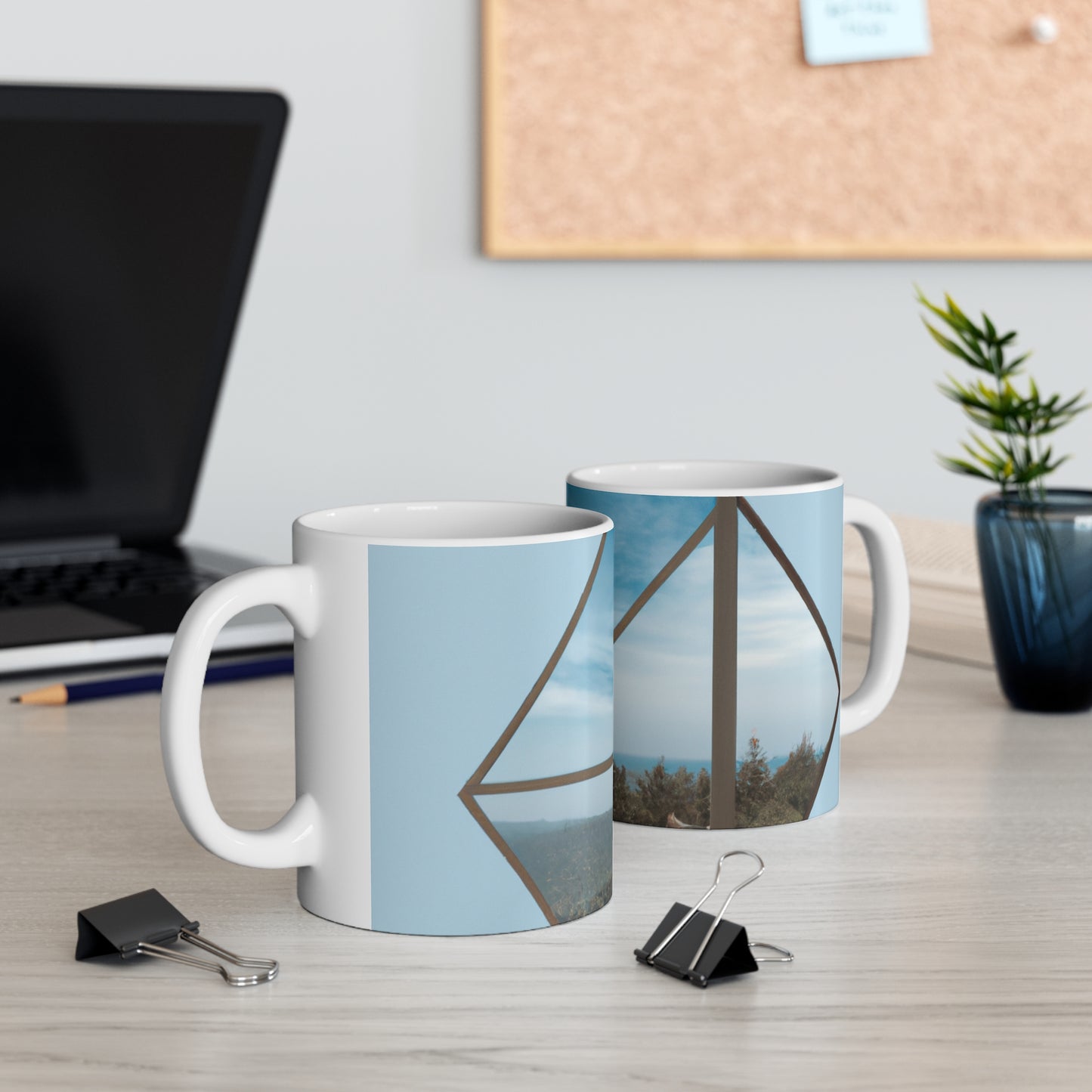 "Dreamscapes: An Everyday Art Collage" - The Alien Ceramic Mug 11 oz