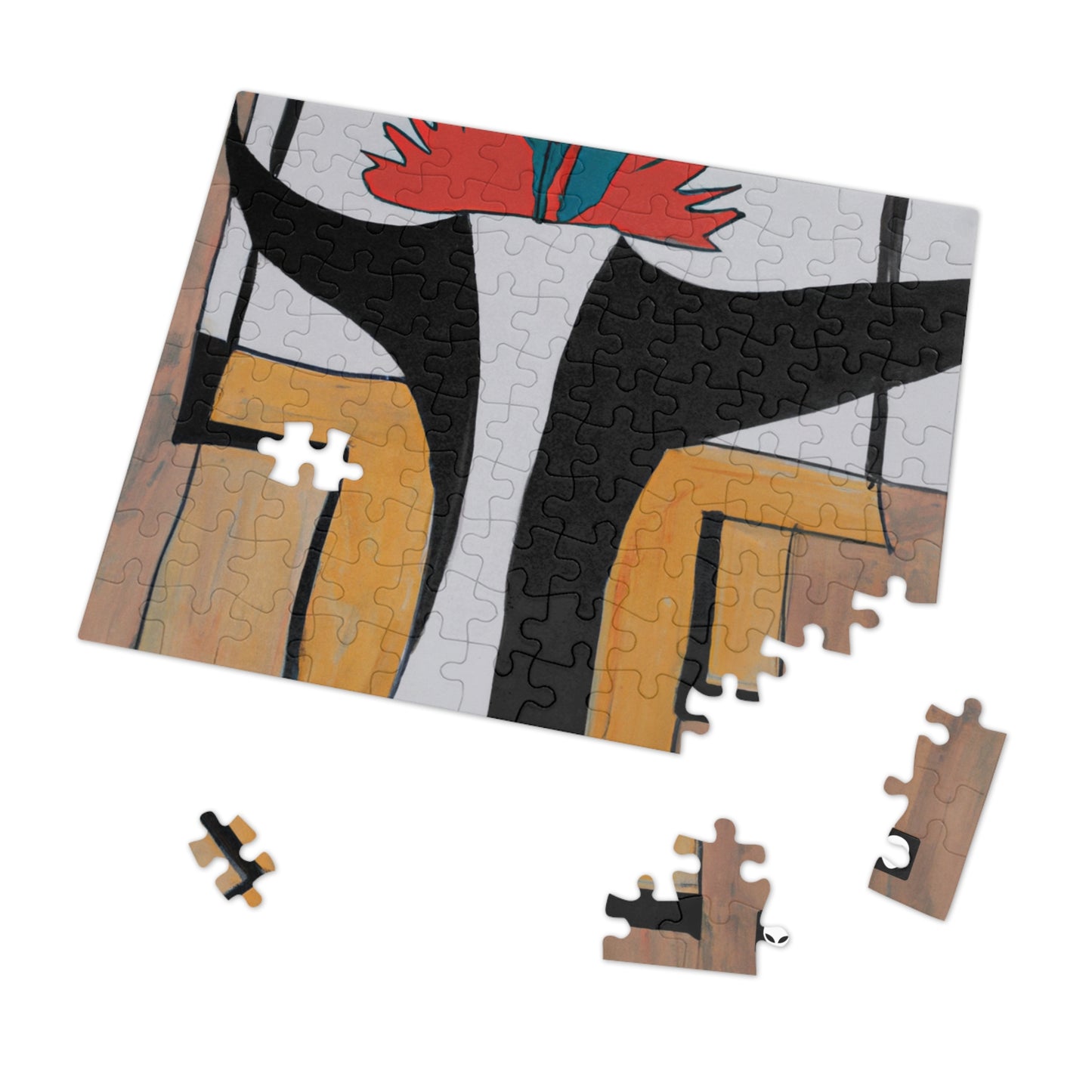 "Exploring Balance and Pattern in Abstract Art" - The Alien Jigsaw Puzzle