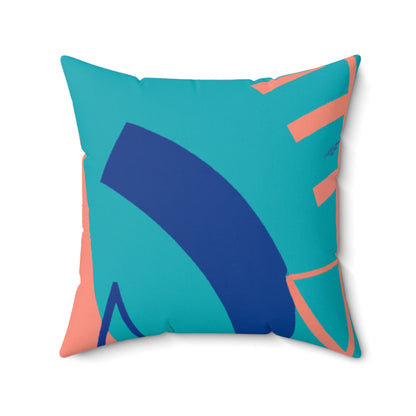 Arte geométrico: una exploración del color y la forma - The Alien Square Pillow