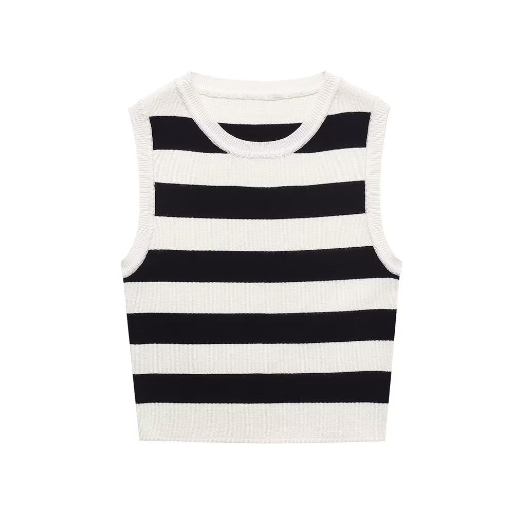 Summer Wind Women Basic Knitted Top Vest