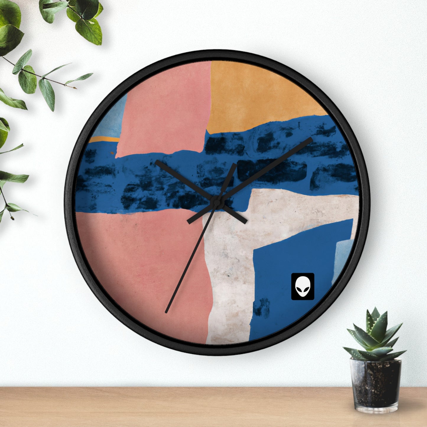 "Interacción de luces y sombras: un collage abstracto" - El reloj de pared alienígena