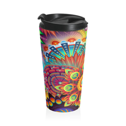 The First Trippy Space - The Alien Stainless Steel Travel Mug