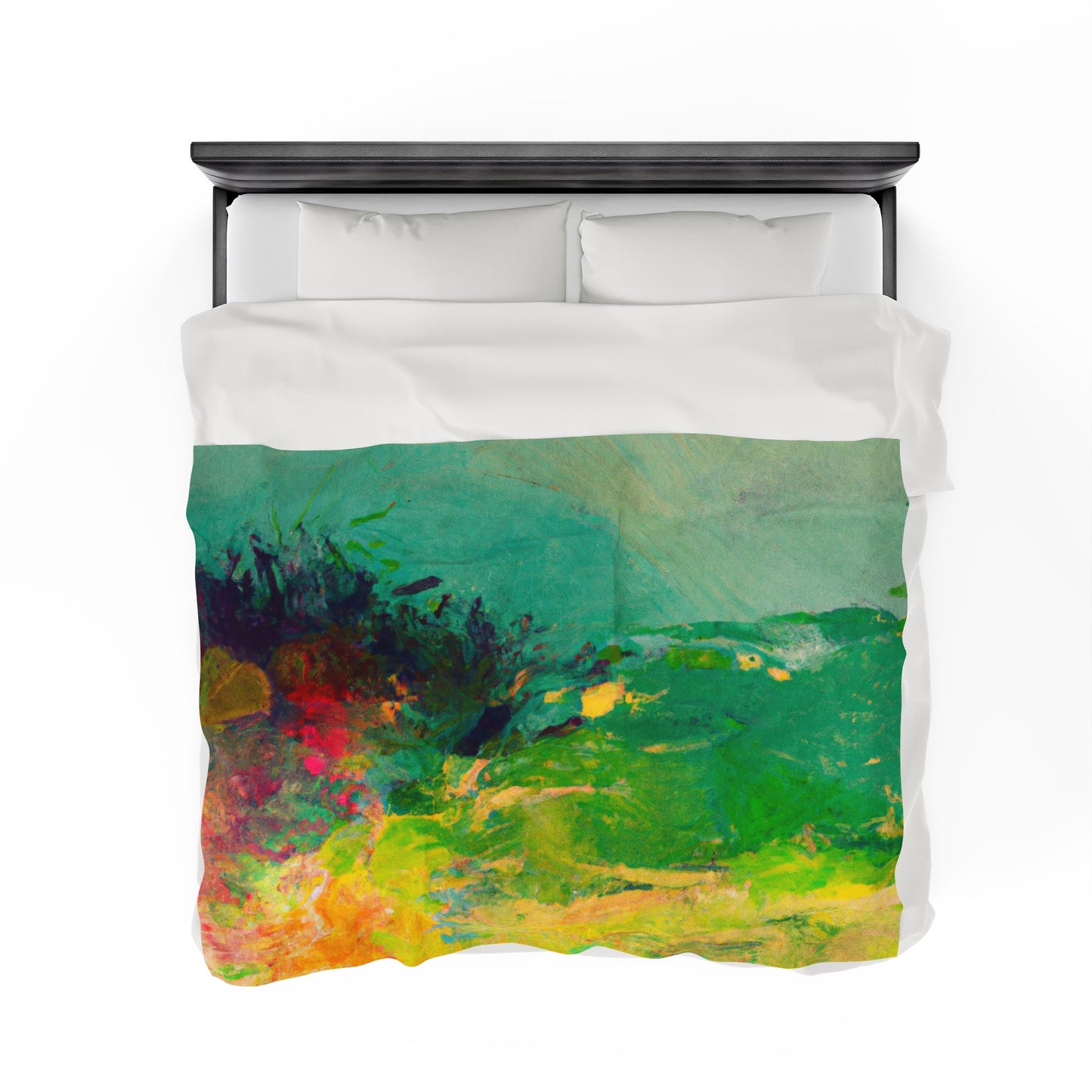 "A Lazy Summer's Day: An Abstract Ode" - The Alien Velveteen Plush Blanket