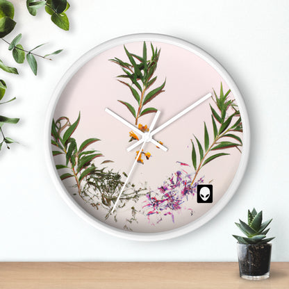 "Exploring Nature's Palette: An Experiment in Abstract Art" - The Alien Wall Clock