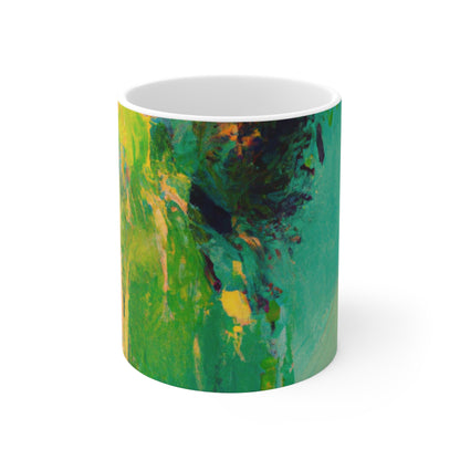 "Un día de verano perezoso: una oda abstracta" - Taza de cerámica The Alien 11 oz