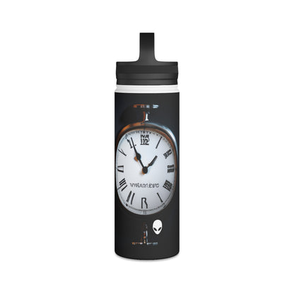 Timeless Visuals: Exploring the Concept of Time Through the Ages. - The Alien Stainless Steel Water Bottle, Handle Lid