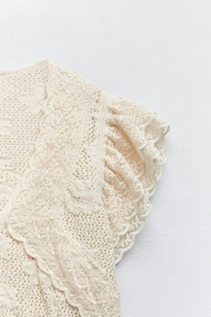 Summer Street Ruffled Knitted Top