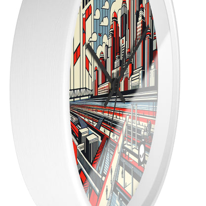 "Constructing Ideas: A Typographic Landscape" - The Alien Wall Clock Constructivism Style