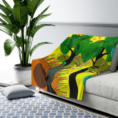 "Collision of Nature's Beauty" - The Alien Sherpa Fleece Blanket