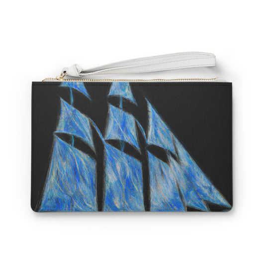 "El velero azul y las velas blancas: Una aventura de libertad en el mar" - The Alien Clutch Bag