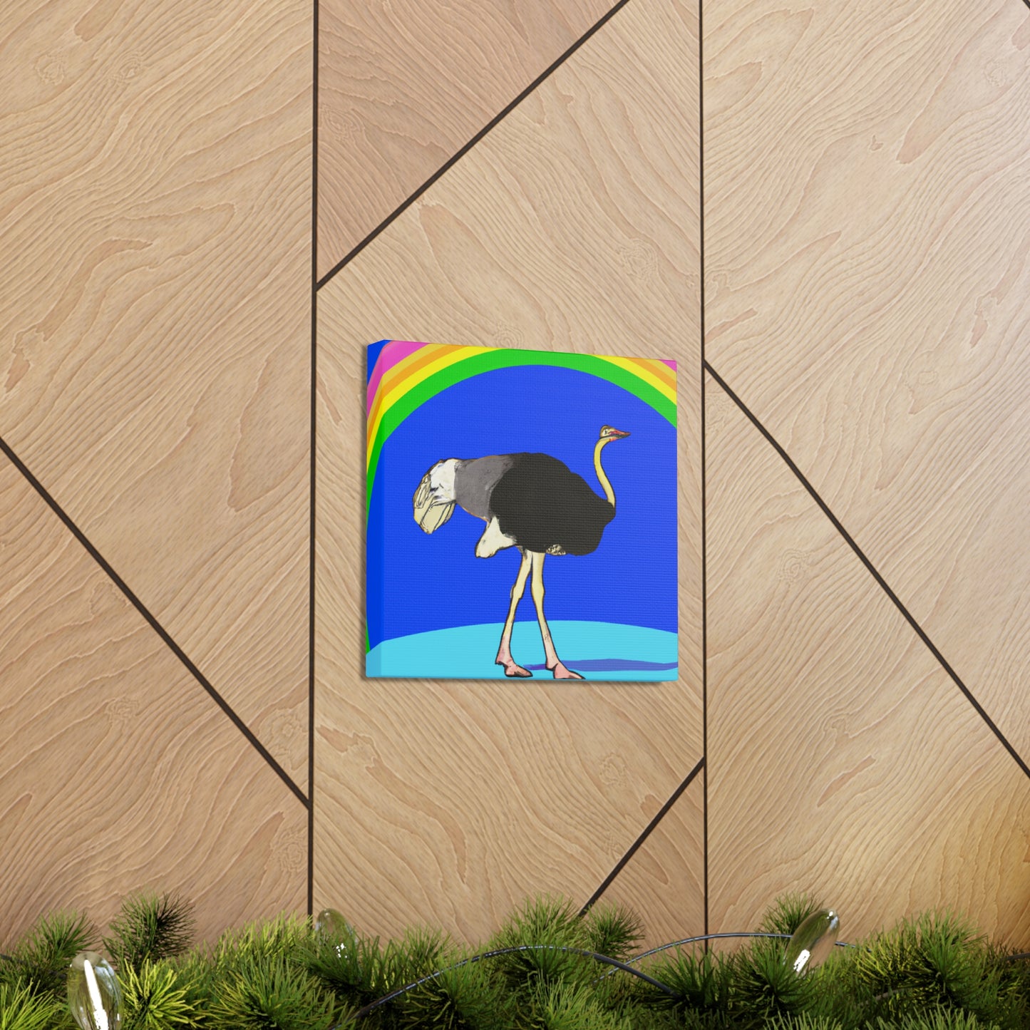 "Bridging the Divide: The Ostrich's Rainbow" - The Alien Canva