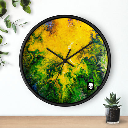 "Exploring Colorful Textures" - The Alien Wall Clock