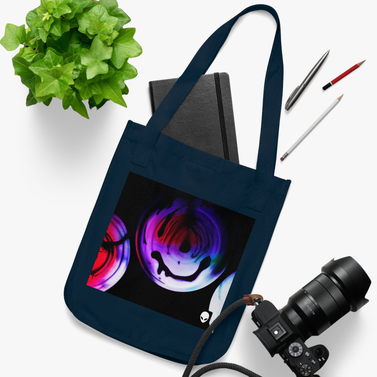 "Exploring Contrasts: A Colorful Dance of Luminance and Chromatic Aberration" - The Alien Eco-friendly Tote Bag