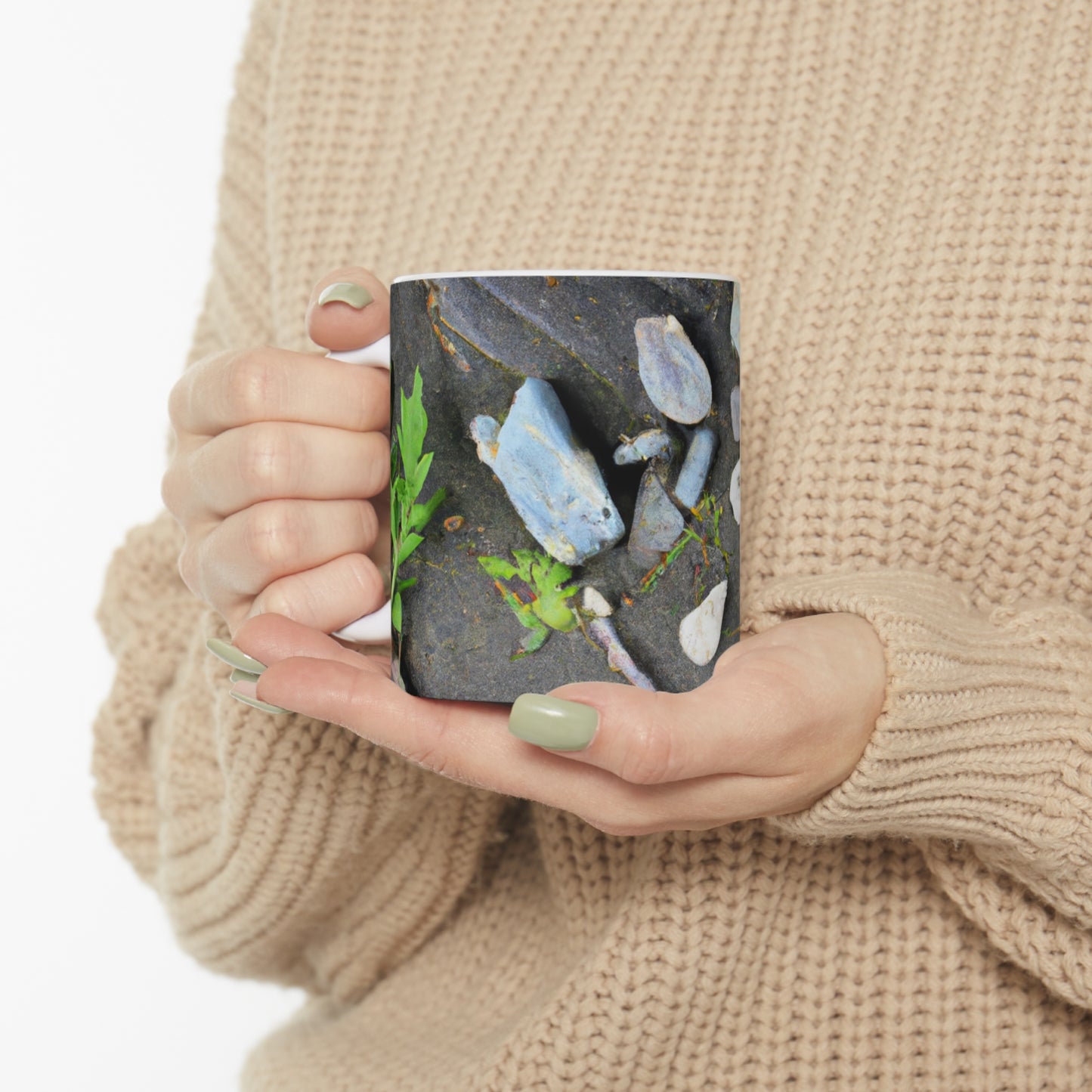 "Elementos de la naturaleza: creación de un paisaje creativo" - Taza de cerámica The Alien de 11 oz