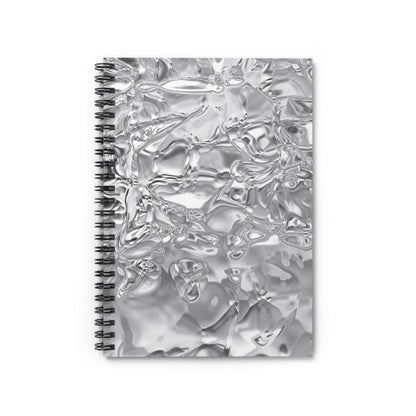 Shimmer Steel - The Alien Spiral Notebook (Ruled Line)