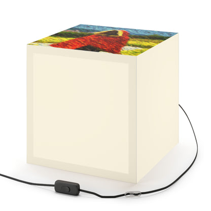 The Tattered Red Cloaked Stranger - The Alien Light Cube Lamp