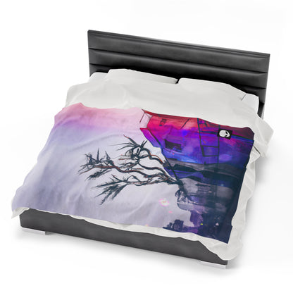 "Exploring Photographs in Color" - The Alien Velveteen Plush Blanket