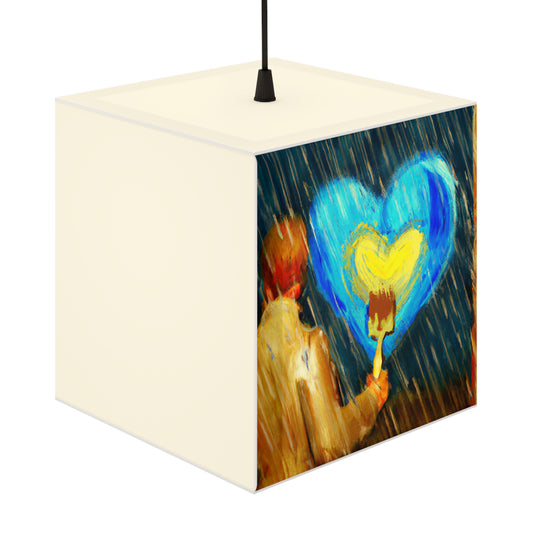 "Life-size Love in a Stormy Sky" - The Alien Light Cube Lamp