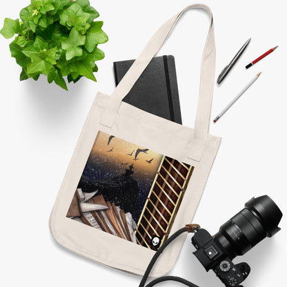 "A Tale of Storytelling Art: A Mixed Media Masterpiece" - The Alien Eco-friendly Tote Bag