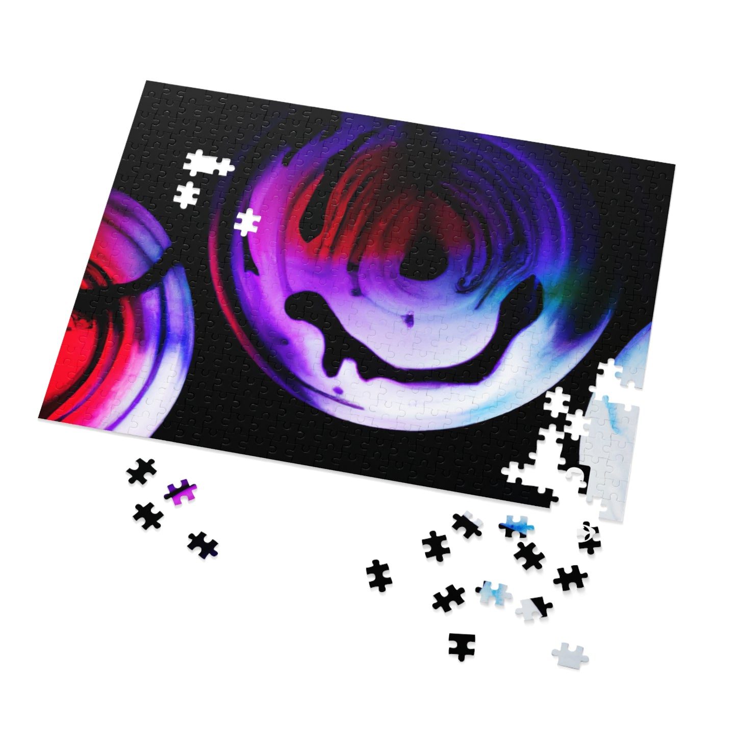 "Exploring Contrasts: A Colorful Dance of Luminance and Chromatic Aberration" - The Alien Jigsaw Puzzle