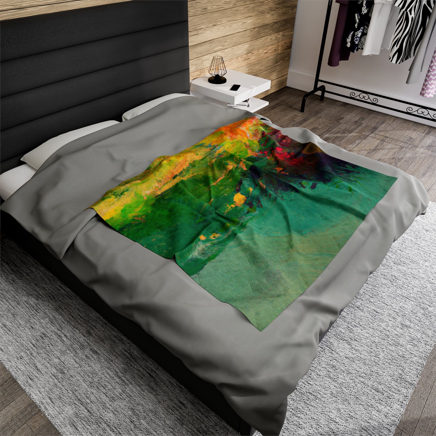 "A Lazy Summer's Day: An Abstract Ode" - The Alien Velveteen Plush Blanket