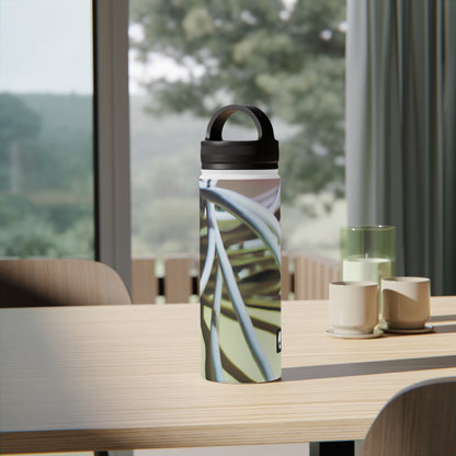 "Abstract Artistry: Constructing Emotion from Common Objects" - The Alien Stainless Steel Water Bottle, Handle Lid