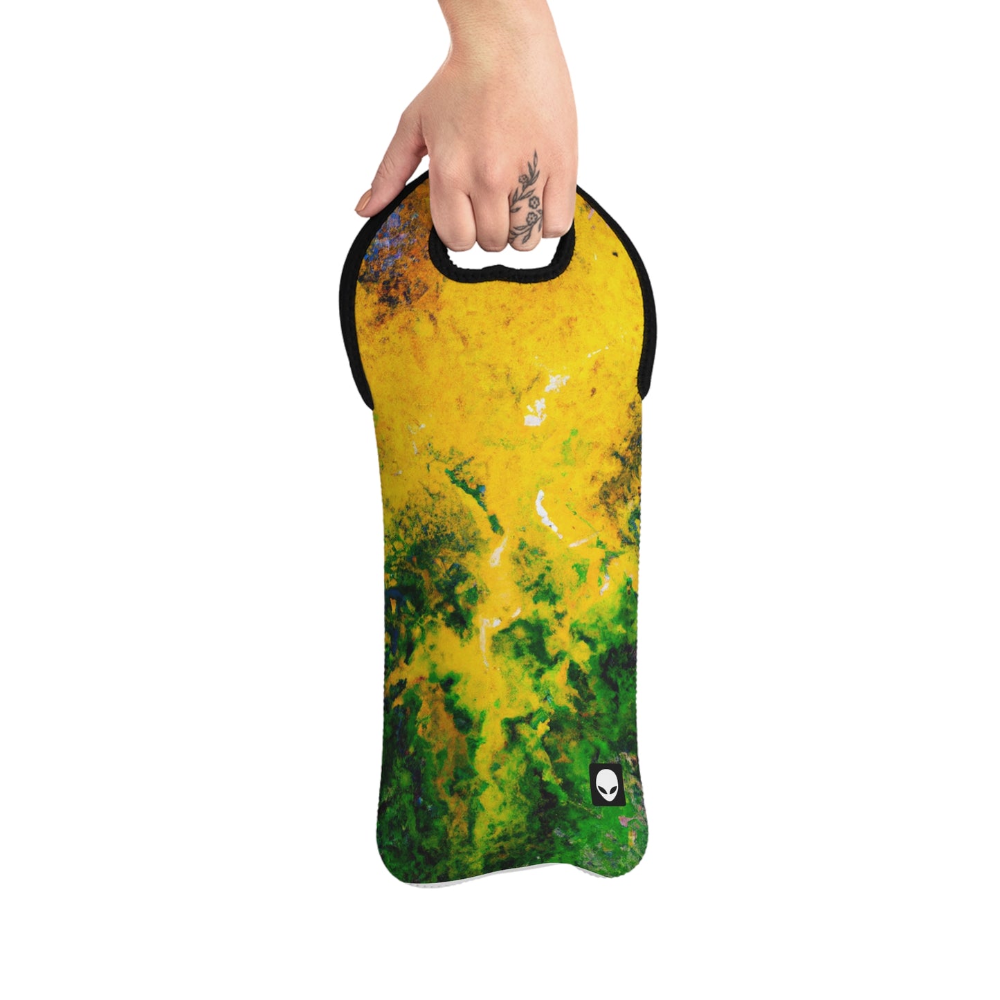 "Exploring Colorful Textures" - The Alien Wine Tote Bag