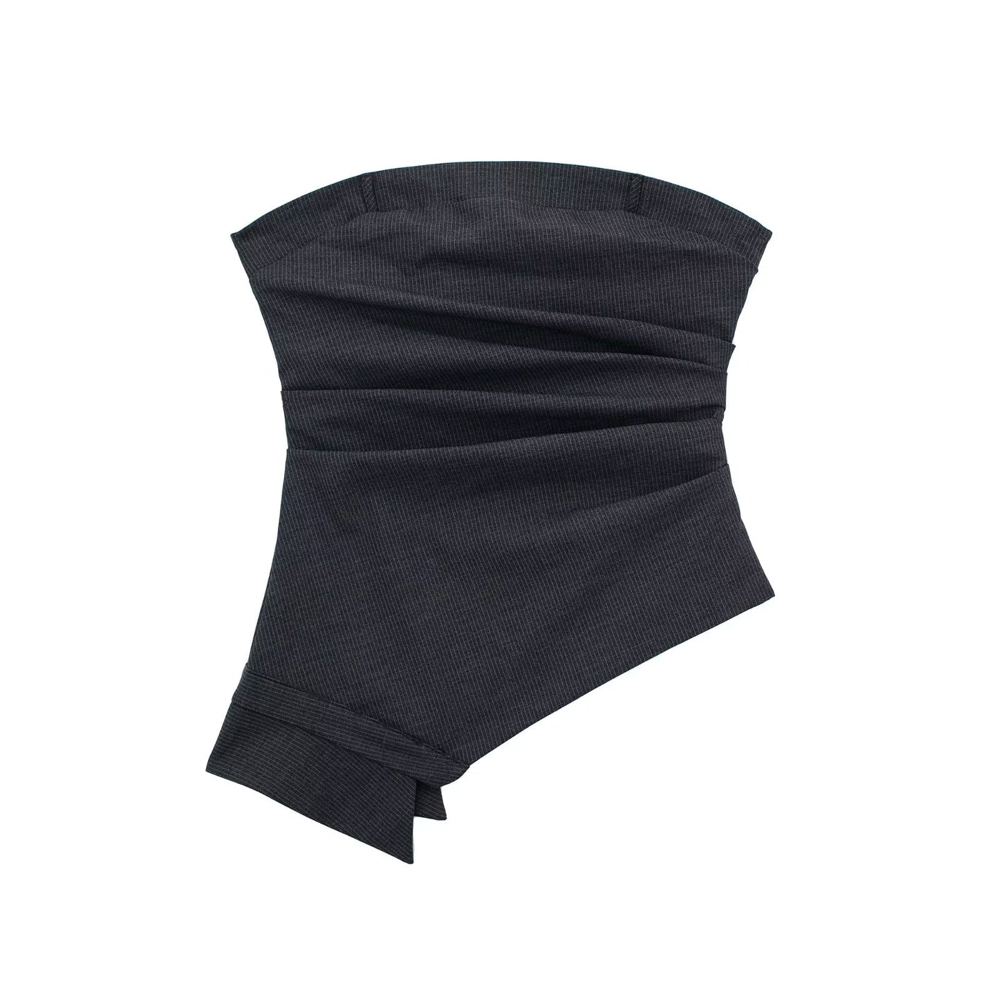 Summer Women Street Pleated Decorative Slim Slimming Sexy Tube Top