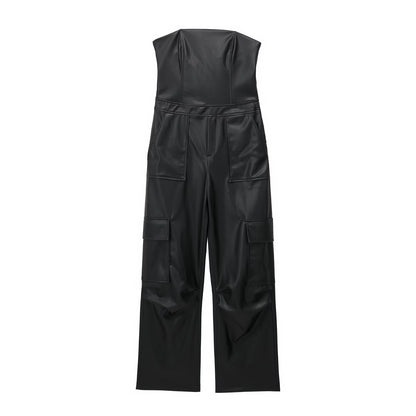 Women Multi Pocket Cargo Pants Brand Loose Street Straight Drag Casual Jumpsuits