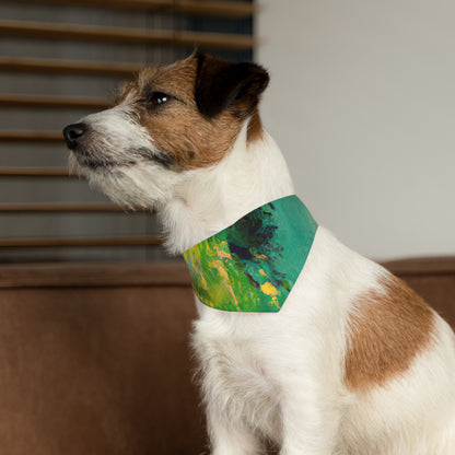 "Un día de verano perezoso: una oda abstracta" - El collar de bandana para mascotas alienígenas