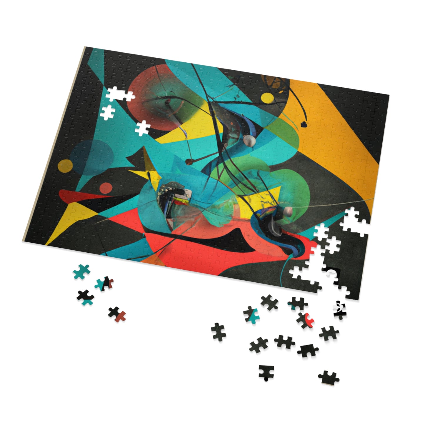 "Illusionary Perspective: A Colorful Dance of Light" - The Alien Jigsaw Puzzle