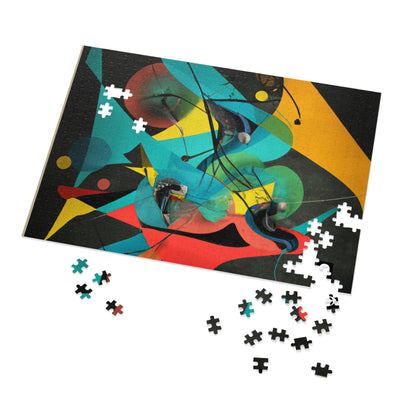 "Illusionary Perspective: A Colorful Dance of Light" - The Alien Jigsaw Puzzle