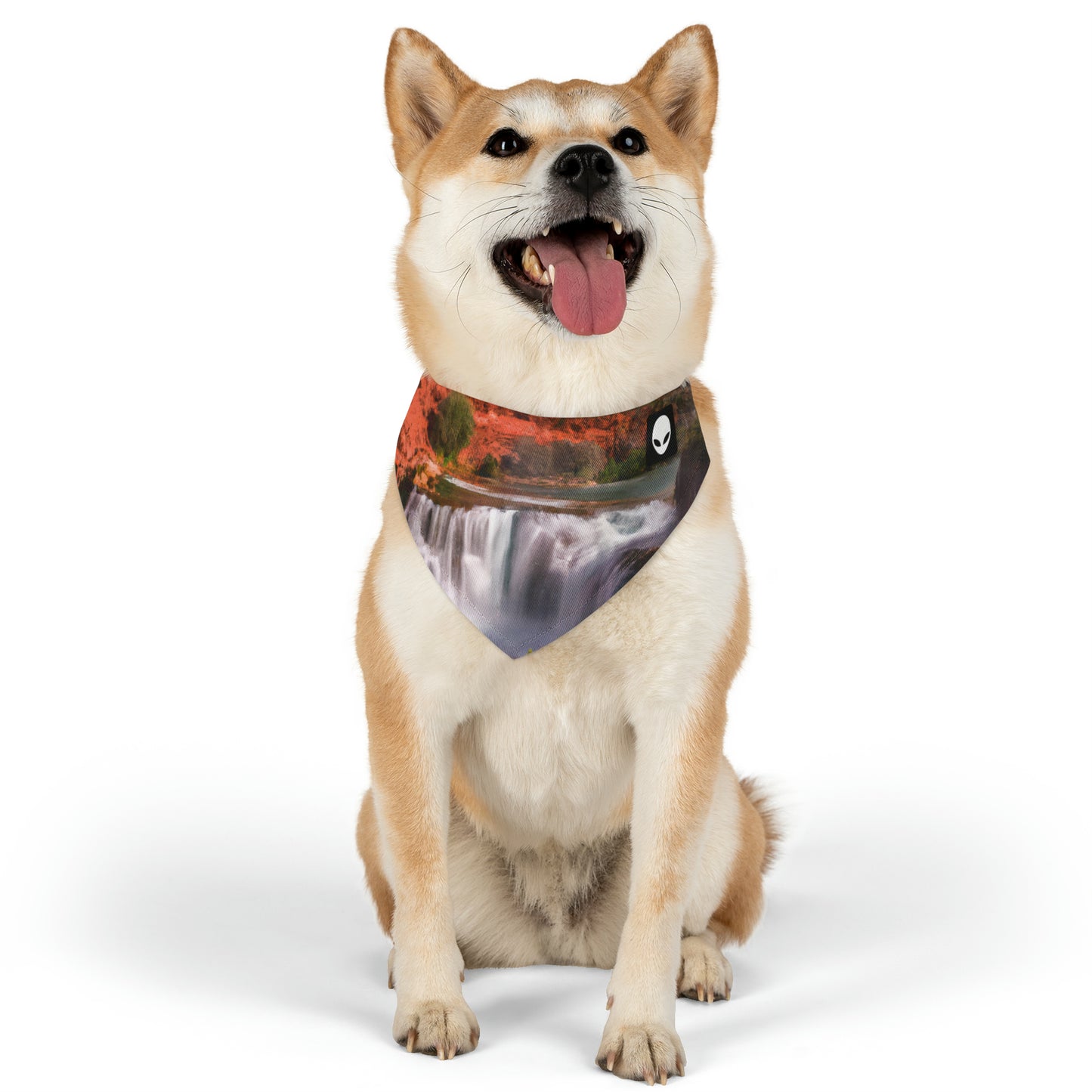 "Capturing Nature's Beauty: Crafting an Iconic Landscape in Vibrant Art" - The Alien Pet Bandana Collar