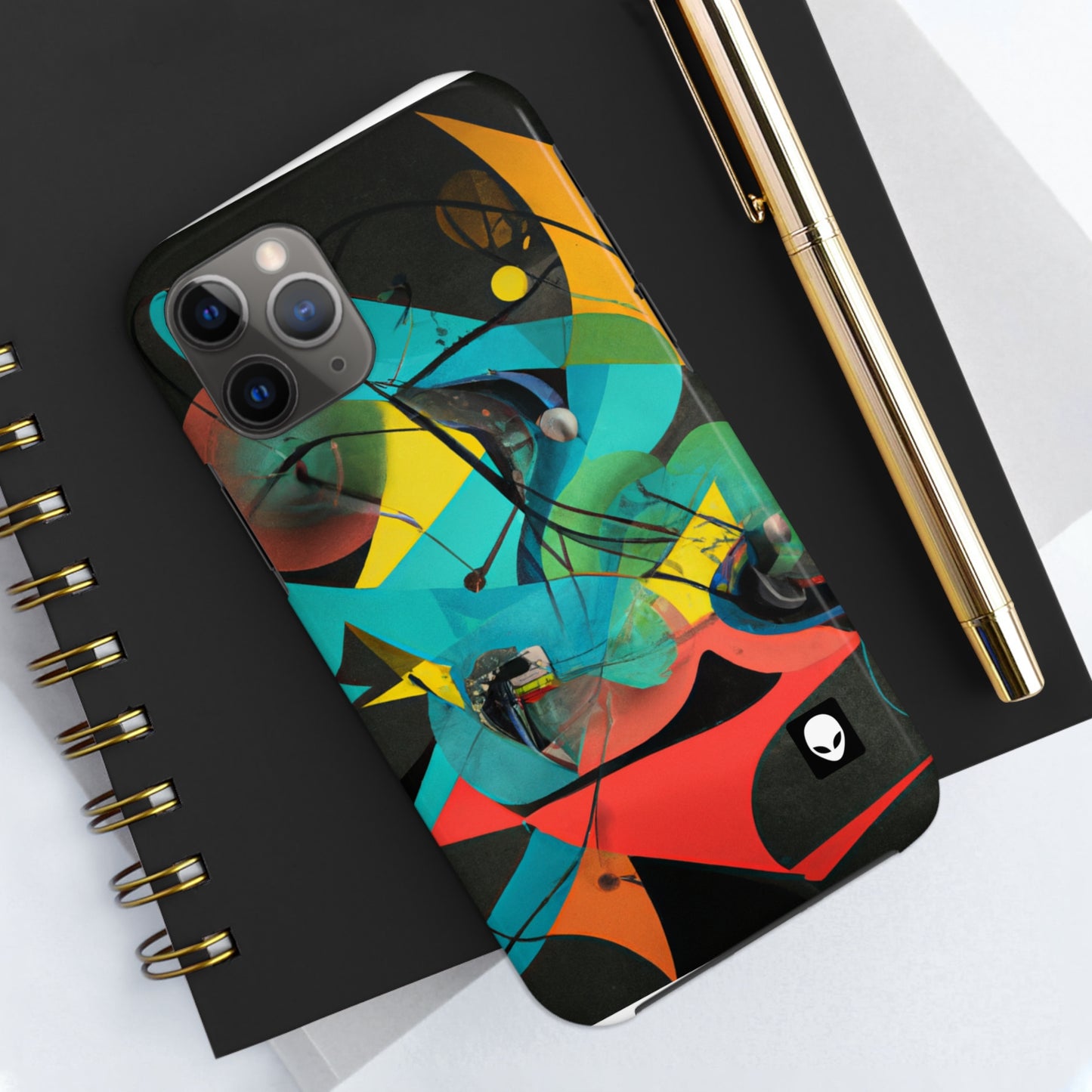 „Illusionäre Perspektive: Ein bunter Tanz des Lichts“ – The Alien Tough Phone Cases