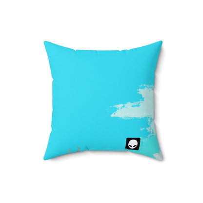 "Un paisaje celeste ventoso: una combinación de tradición y modernidad" - The Alien Square Pillow