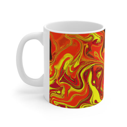 "Energía abstracta en movimiento" - Taza de cerámica The Alien 11 oz