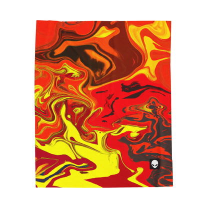 "Abstract Energy in Motion" - The Alien Velveteen Plush Blanket