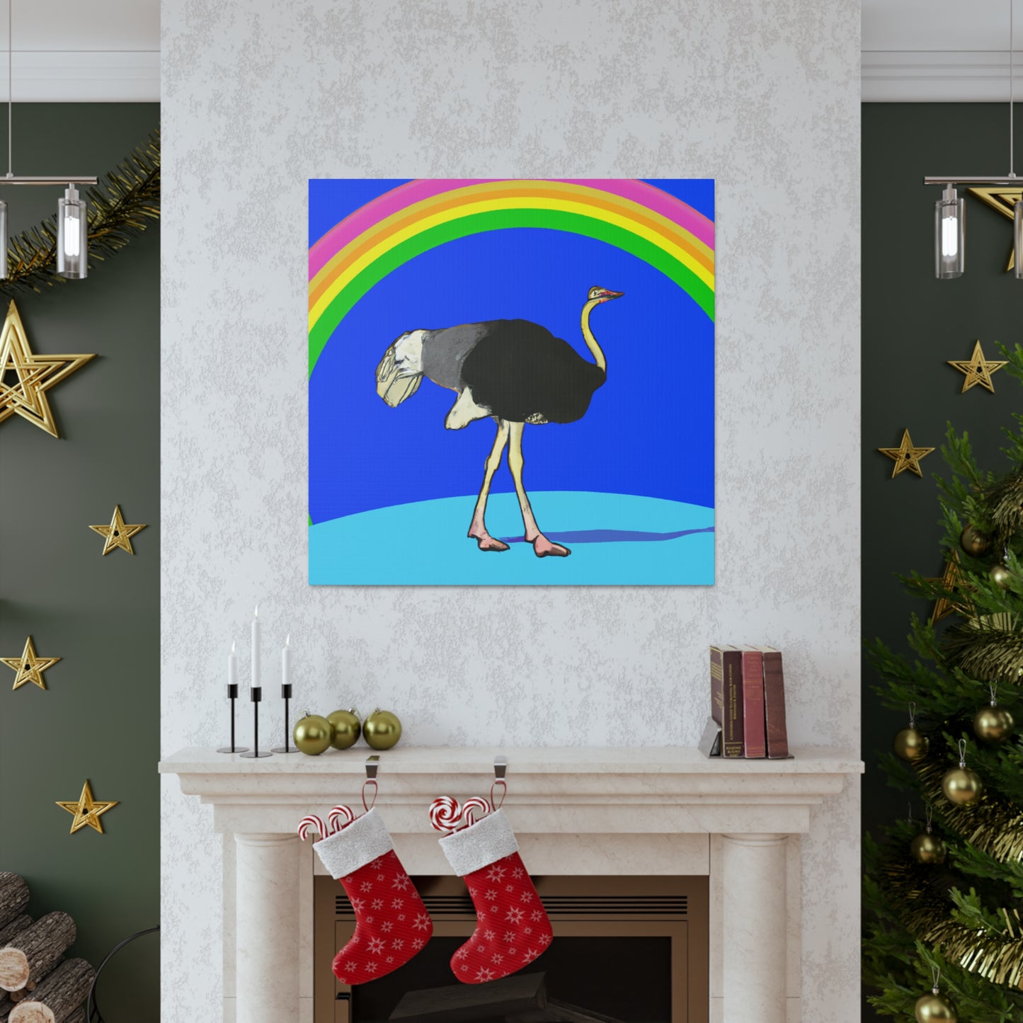 "Bridging the Divide: The Ostrich's Rainbow" - The Alien Canva